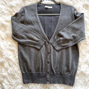 Old Navy Sparkly Gray Cardigan - Size Large